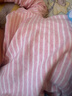迪士尼（Disney）寶寶類(lèi)純棉秋衣秋褲套裝秋冬厚款女童中大童睡衣棉毛衫兒童內衣 粉色【條紋/中.領(lǐng)/收口】 A類(lèi)天然彩棉 110 cm 建議4歲 身高100-110cm 曬單實(shí)拍圖