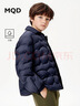 馬騎頓【三防】MQD童裝兒童輕薄羽絨襯衫2025冬季新款男女童抗菌羽絨服 藏青 160 曬單實(shí)拍圖