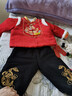 長(cháng)命富貴（Changmingfugui）兒童套裝嬰兒冬季拜年服男周歲禮服唐裝女寶寶外出新中式加厚套裝 福?綿延 90 曬單實(shí)拍圖