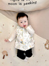 夏娃貝比（evebaby）嬰兒馬甲秋冬季寶寶夾棉背心外出防風(fēng)保暖純棉男女幼兒童睡覺(jué)坎肩 童話(huà)城堡 100g調溫棉填充 A類(lèi)一等品 80 L碼(適合75-85cm身高) 曬單實(shí)拍圖
