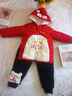 哈趣猴寶寶冬款夾棉套裝嬰兒秋冬分體衣服220g加厚保暖男女0-3歲 醒獅送福 110 曬單實(shí)拍圖