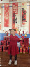 ASK JUNIOR小香風(fēng)兒童裙子冬女童圓領(lǐng)新年針織毛衣裙中長(cháng)公主裙 大紅色 130  曬單實(shí)拍圖