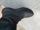 鴻星爾克男鞋秋冬季新款黑色運動(dòng)鞋保暖跑步鞋防潑水跑鞋子男革面鞋流星 【推薦款-防潑水皮面】正黑 42 曬單實(shí)拍圖