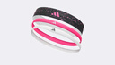 阿迪達斯（adidas）運動(dòng)發(fā)帶導汗帶止汗帶女吸汗頭帶瑜伽跑步羽毛球男籃球防汗頭巾 寬細組合套裝3條【黑丨黑丨白】 曬單實(shí)拍圖