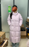 鷺青一原創(chuàng  )【辭舊】高克重90白鵝絨羽絨服女冬季連帽保暖長(cháng)款外套 紫色（第二批） S 曬單實(shí)拍圖