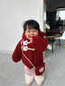 雙魚(yú)兔女童加絨毛毛衣新款洋氣兒童上衣寶寶連帽外套卡通外穿衣可愛(ài)衣服 w328紅色外套不帶包包 80 曬單實(shí)拍圖