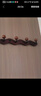 伊思家實(shí)木掛衣鉤進(jìn)門(mén)玄關(guān)入戶(hù)門(mén)創(chuàng  )意衣服衣帽掛鉤免打孔掛衣架墻上壁掛 胡桃色4鉤 曬單實(shí)拍圖