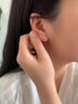 戚小米淡水珍珠耳釘女S999純銀耳環(huán)高級感氣質(zhì)大氣彎鉤饅頭耳飾養耳防掉 4mm白色珍珠彎鉤一對【999足銀】 曬單實(shí)拍圖