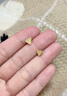 中國黃金（CHINA GOLD）黃金耳釘女士足金碎碎冰三角形耳飾新年節生日禮物送女朋友老婆 碎碎冰三角耳釘  約0.5g 曬單實(shí)拍圖
