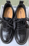 百麗（Belle）復古牛皮牛津鞋女2026春新商場(chǎng)款厚底增高JK樂(lè )福鞋E9N1DAM6 黑色 38 曬單實(shí)拍圖