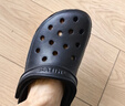 鯊鵜鶘洞洞鞋男士夏天外穿防滑厚底沙灘涼拖鞋包頭鞋001 克駱格黑色 45 曬單實(shí)拍圖