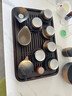 兩甫整套功夫茶具套裝家用新款輕奢黑粗陶漸變便攜旅行電陶茶盤(pán)臺 漸變祥云壺(禮盒裝) 不倒杯 19件 曬單實(shí)拍圖