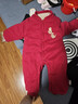 霖貝熊嬰兒加厚連體衣秋冬款寶寶冬裝紅哈衣周歲禮服拜年服過(guò)年喜慶衣服 酒紅色平安喜樂(lè )連體衣+馬甲（無(wú)帽子） 100cm 25-28斤 15-18個(gè)月 曬單實(shí)拍圖