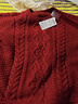 三彩2025冬季新款寬松圓領(lǐng)針織衫絞花肌理長(cháng)袖套頭衫百搭M 酒紅 M 160/84A 曬單實(shí)拍圖