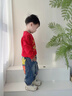 G.duck兒童新年衛衣套裝2026春節新款馬年本命年衣服男女紅色喜慶拜年服 紅衛衣-黑長(cháng)褲-好事發(fā)生【春秋】 薄款 100 cm 曬單實(shí)拍圖