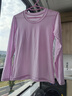 浪莎秋衣女士純棉薄款內穿打底上衣全棉毛衫少女保暖內衣冬季保暖衣 藕紫色 M 【適合體重80-100斤】 曬單實(shí)拍圖