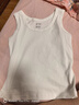 全棉時(shí)代打底衫女士背心夏季針織羅紋緊身吊帶女 米白 M 曬單實(shí)拍圖