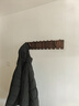 家逸創(chuàng  )意鋼琴鍵壁掛衣帽架實(shí)木掛衣鉤掛衣架墻壁置衣架掛包架免打孔 十鉤胡桃色【送免釘膠】 曬單實(shí)拍圖