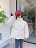 迪士尼（Disney）女童立領(lǐng)羽絨服面包服冬裝2025新款中大童白鴨絨保暖加厚洋氣 米白色 140 曬單實(shí)拍圖