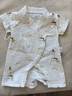 童泰（TONGTAI）嬰兒連體衣夏季純棉薄款寶寶衣服新生兒短袖哈衣爬服睡衣綠色59cm 曬單實(shí)拍圖