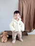 G.duck小黃鴨女童外套女寶寶冬羊羔絨加絨嬰兒加厚羽絨棉衣服棉襖毛毛衣 白色后背小熊 90 建議80-90cm1歲半-2歲cm 曬單實(shí)拍圖