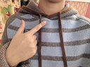 飛鳥(niǎo)和新酒拼接條紋顯色灰色針織衫女2025冬季新款顯瘦毛衣帽衫 條紋煙灰HNC02 M 曬單實(shí)拍圖
