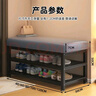 馳百倫換鞋登入戶(hù)門(mén)穿鞋凳坐凳家用玄關(guān)軟包坐墊可坐鞋柜鐵藝進(jìn)門(mén)鞋架 曬單實(shí)拍圖
