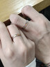 禾昔（HEXI）日照金山足銀999情侶戒指一對新款純銀對戒送男女友七夕520禮物 情侶戒指一對/免費刻字 足銀999 曬單實(shí)拍圖