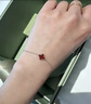 梵克雅寶（Van Cleef & Arpels）全新全套VCA經(jīng)典18k玫瑰金紅玉髓小花手鏈 紅色四葉草單花手鏈 曬單實(shí)拍圖