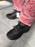 安踏（ANTA）加絨保暖女鞋棉鞋女2025年冬季加厚革面高幫厚底抗寒運動(dòng)跑步鞋子 （加絨保暖）黑/城堡灰 39 （女/8碼） 曬單實(shí)拍圖