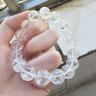 石玥珠寶天然白幽靈手串雪花水晶轉運珠手鏈男女士款水晶瑪瑙 12-13mm 曬單實(shí)拍圖