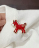 伊黛兒本命年生肖紅色小馬駒胸針高端女氣質(zhì)時(shí)尚別針創(chuàng  )意胸花衣服裝飾品 XZ0639紅色小馬胸針 曬單實(shí)拍圖