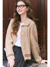 百圖betu女裝2025春季新款毛針織衫翻領(lǐng)撞色邊麻花拉鏈開(kāi)衫女2501X05 卡其色 S 曬單實(shí)拍圖