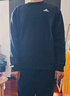 adidas情侶款寬松抓絨圓領(lǐng)長(cháng)袖衛衣套頭衫男女秋季阿迪達斯輕運動(dòng) 黑色/白   XS 曬單實(shí)拍圖