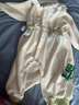 木木屋新生嬰兒加絨連體衣甜美公主哈衣女寶寶冬季外出爬服花邊翻領(lǐng)衣服 曬單實(shí)拍圖