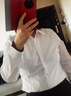 超媛長(cháng)袖襯衫女商務(wù)休閑職業(yè)裝白色正裝女士襯衣面試工作服定制修身OL 長(cháng)袖白色平紋【方】 到貨塊 L (37) 【96~105斤】 曬單實(shí)拍圖
