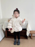 班喜迪女童棉服冬裝2025新款兒童加厚外套冬季寶寶棉衣加絨夾棉童裝棉襖 米色 100 曬單實(shí)拍圖