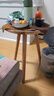 實(shí)木小圓桌茶幾客廳陽(yáng)臺家用簡(jiǎn)約原木床頭小桌子沙發(fā)邊幾角幾 橡木直徑40圓 高50 市區送貨上門(mén) 曬單實(shí)拍圖