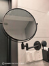 高迪朗浴室化妝鏡子壁掛免打孔酒店雙面伸縮折疊美容放大鏡衛生間掛墻鏡 A款槍灰色8英寸 曬單實(shí)拍圖