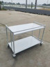 詠穎（YTYIN）擺攤推車(chē)一體攤車(chē)折疊桌一秒收攤夜市地攤花車(chē)移動(dòng)促銷(xiāo)貨架展示架 【平板款】 白色 90*60*88(加厚鐵皮層板+4寸輪 曬單實(shí)拍圖
