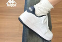 Kappa卡帕背靠背女鞋春季厚底小白鞋子女板鞋新款情侶鞋百搭休閑運動(dòng)鞋 經(jīng)典白/海昌藍 40 曬單實(shí)拍圖