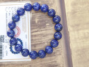 石玥珠寶精品級11-12mm天然青金石手串轉運珠手鏈男女士款 水晶瑪瑙 曬單實(shí)拍圖
