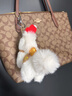 嘉百利新年小馬毛絨玩具包包掛件馬年吉祥物公仔超可愛(ài)鑰匙扣車(chē)飾禮物潮 紅圍巾小馬（白色） 長(cháng)13厘米送掛繩扣 曬單實(shí)拍圖