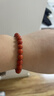 石玥珠寶收藏級7-8mm涼山南紅瑪瑙手串轉運珠手鏈男女士款 水晶瑪瑙 曬單實(shí)拍圖