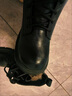 啄木鳥(niǎo)全牛皮馬丁靴女款冬季女鞋加絨加厚棉鞋真皮羊毛棉靴高跟厚底短靴 黑色（整靴全牛皮-羊毛皮毛一體） 37 曬單實(shí)拍圖