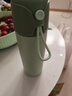 物生物（RELEA）保溫杯316L不銹鋼高顏值大容量水杯男女士便攜學(xué)生兒童杯子禮物 清新綠-550ml 曬單實(shí)拍圖