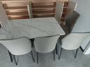 全友家居 巖板餐桌椅組合小戶(hù)型現代簡(jiǎn)約家用吃飯桌子4-6人長(cháng)方形餐桌 曬單實(shí)拍圖
