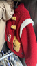 嘟嘟家男童拜年服外套冬季加絨加厚兒童新中式上衣女童新年衣服 紅色110 曬單實(shí)拍圖