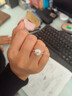 鉆途莫桑鉆戒1克拉銀六芒星開(kāi)口刻字求婚結婚戒指送女友圣誕節禮物 1克拉六芒星鉆戒-閉口(8-20號) 曬單實(shí)拍圖