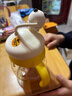 卡蜜迪（kamidi）兒童水杯牛奶杯寶寶直飲奶瓶帶刻度手柄吸管杯子學(xué)飲沖泡奶1歲2歲 【新升級大容量】黃熊貓350ml 曬單實(shí)拍圖